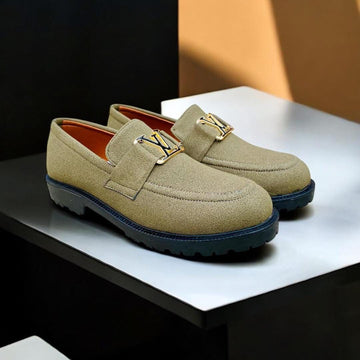 LIGHT OLIVE GREEN SUEDE LOAFERS