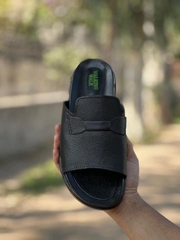 HERITAGE STRIDE LEATHER SLIPPERS